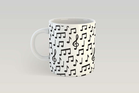 Music Mug Sublimation, Treble Clef Mug Wrap Sublimation. Sublimation Elinorka 