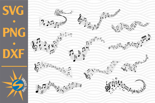 Music Note Flying SVG, PNG, DXF Digital Files Include SVG SVGStoreShop 