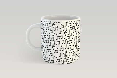 Music Note Sublimation, Treble Clef Mug Wrap Sublimation. Sublimation Elinorka 