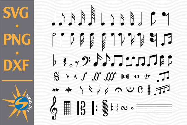 Music Note SVG, PNG, DXF Digital Files Include SVG SVGStoreShop 