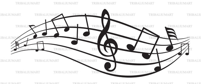 Music notes SVG TribaliumArtSF 
