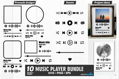 Music player acrylic template svg SVG vectorbundles 