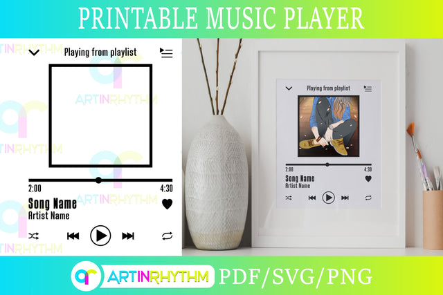 Music Player SVG, PNG, PDF SVG Artinrhythm shop 