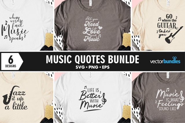 Music quote bundle svg SVG vectorbundles 