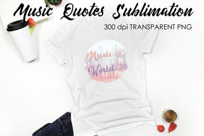 Music Quotes Sublimation | Funny T Shirt Designs | Music PNG Sublimation Fly Design 