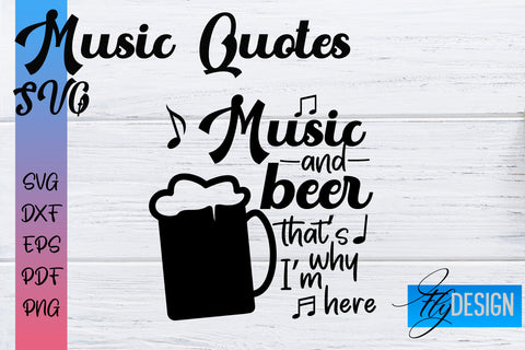 Music Quotes SVG Bundle | Funny Music Sayings SVG Fly Design 