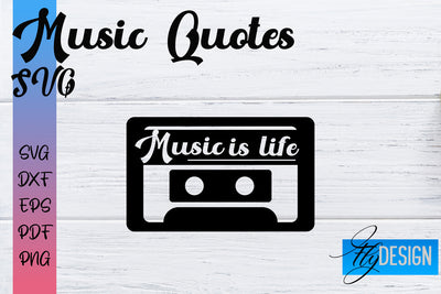 Music Quotes SVG | Funny Music Sayings SVG Fly Design 