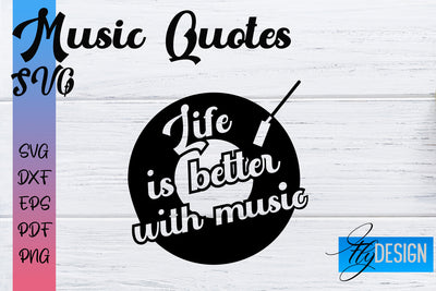 Music Quotes SVG | Funny Music Sayings SVG Fly Design 