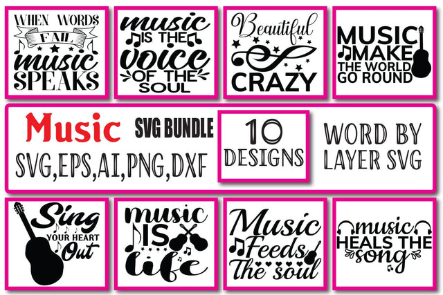 Music SVG Bundle Vol. 4 SVG Craftlabsvg24 