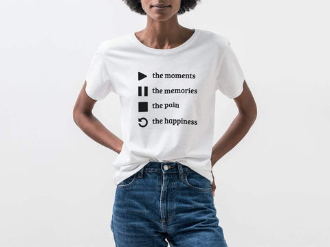 Music svg, Kind svg, Kind svg, Happiness svg, Fun svg, Tattoo svg, inspiring svg, Play The Moments, Pause The Memories, Funny quote svg SVG CutLeafSvg 