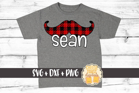 Mustache - Buffalo Plaid - Valentine's Day SVG PNG DXF Cutting Files SVG Cheese Toast Digitals 