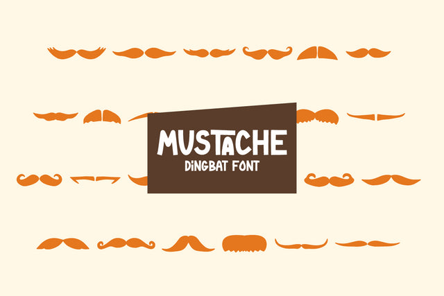 Mustache - Dingbat Font Font Masyafi Studio 