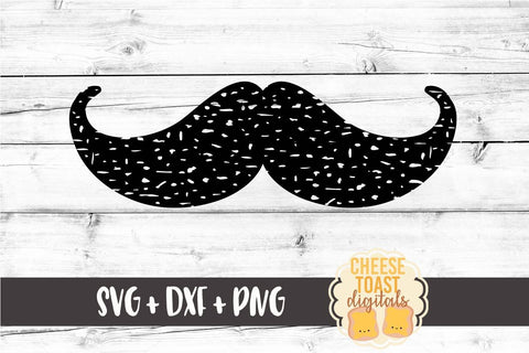 Mustache - Distressed - Valentine's Day SVG PNG DXF Cutting Files SVG Cheese Toast Digitals 