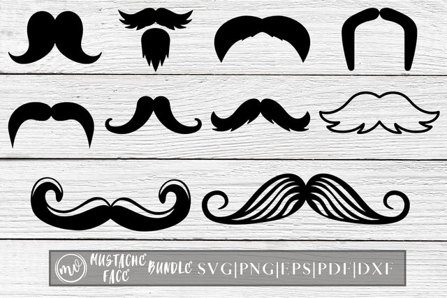 Mustache Face Mask SVG Bundle SVG MockupSvgVenue 