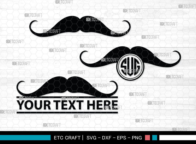 Mustache Monogram, Mustache Silhouette, Mustache SVG, Mustache Hipster Svg, Mustache Style Svg, SB00205 SVG ETC Craft 
