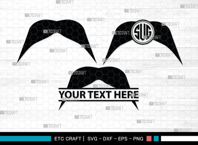Mustache Monogram, Mustache Silhouette, Mustache SVG, Mustache Hipster Svg, Mustache Style Svg, SB00205 SVG ETC Craft 