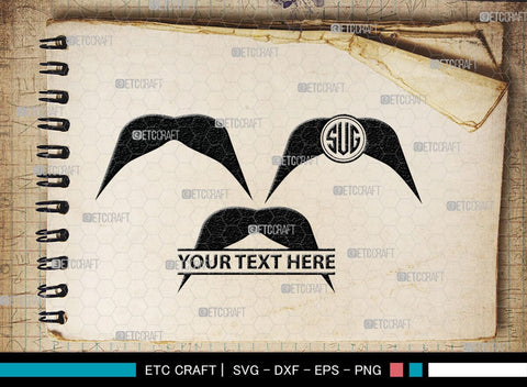 Mustache Monogram, Mustache Silhouette, Mustache SVG, Mustache Hipster Svg, Mustache Style Svg, SB00205 SVG ETC Craft 