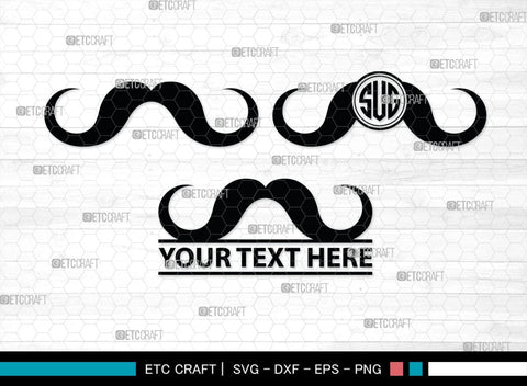 Mustache Monogram, Mustache Silhouette, Mustache SVG, Mustache Hipster Svg, Mustache Style Svg, SB00205 SVG ETC Craft 