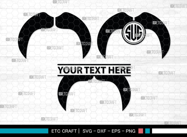 Mustache Monogram, Mustache Silhouette, Mustache SVG, Mustache Hipster Svg, Mustache Style Svg, SB00205 SVG ETC Craft 
