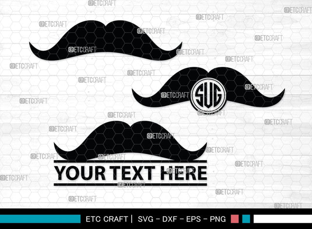 Mustache Monogram, Mustache Silhouette, Mustache SVG, Mustache Hipster Svg, Mustache Style Svg, SB00205 SVG ETC Craft 
