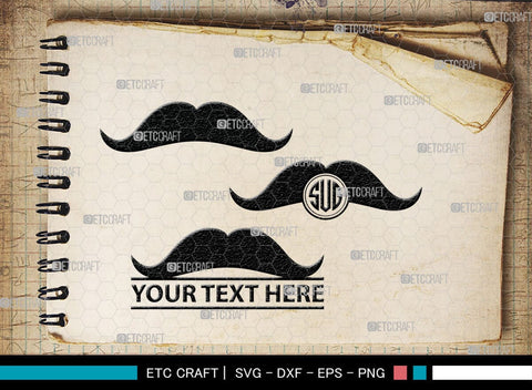 Mustache Monogram, Mustache Silhouette, Mustache SVG, Mustache Hipster Svg, Mustache Style Svg, SB00205 SVG ETC Craft 