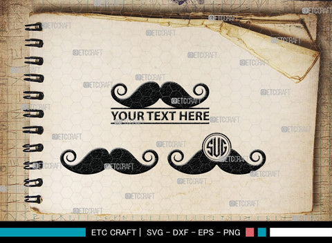 Mustache Monogram, Mustache Silhouette, Mustache SVG, Mustache Hipster Svg, Mustache Style Svg, SB00205 SVG ETC Craft 