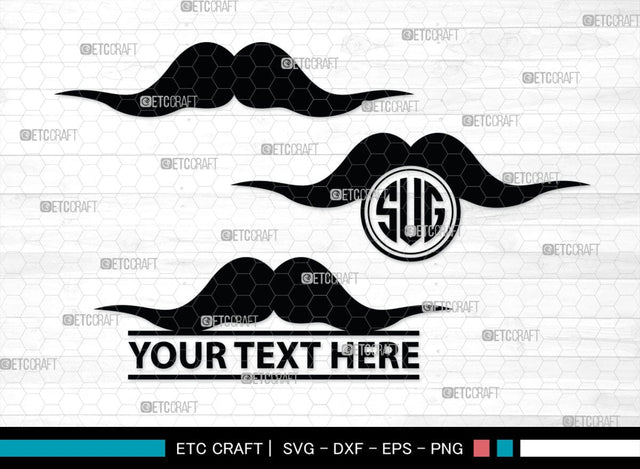 Mustache Monogram, Mustache Silhouette, Mustache SVG, Mustache Hipster Svg, Mustache Style Svg, SB00205 SVG ETC Craft 