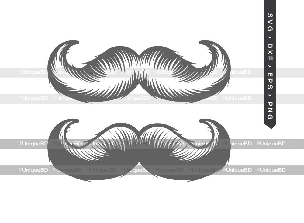 handlebar mustache cut out