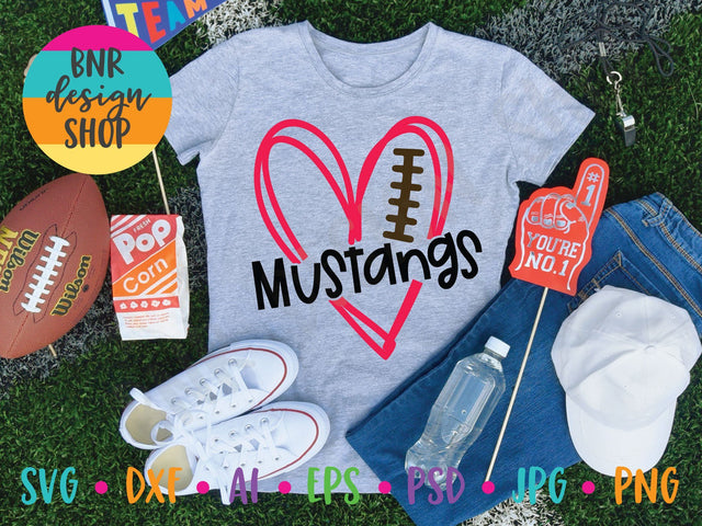 Mustangs Football SVG SVG BNRDesignShop 