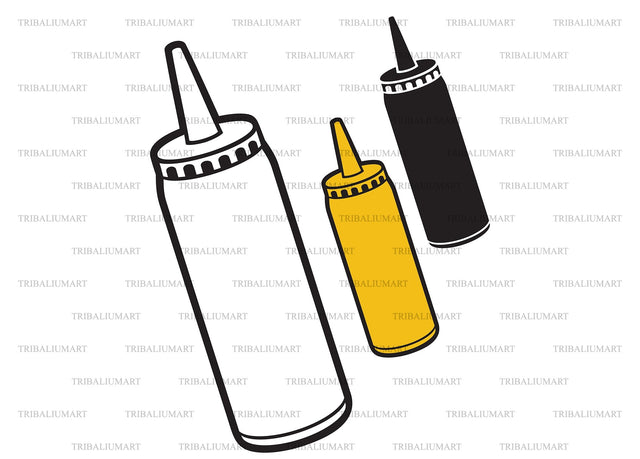 Mustard Bottle SVG TribaliumArtSF 