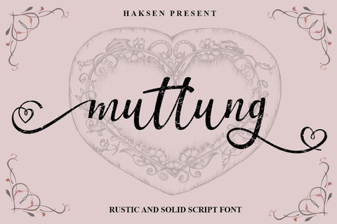 Muttung Script Font Haksen 
