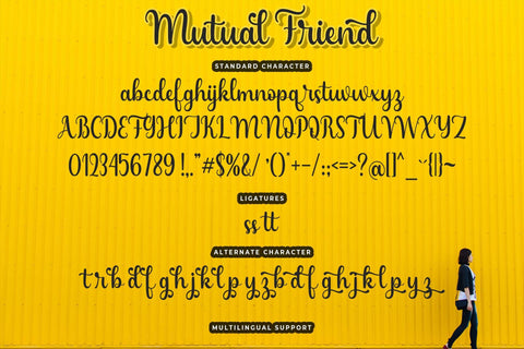 Mutual Friend Font love script 