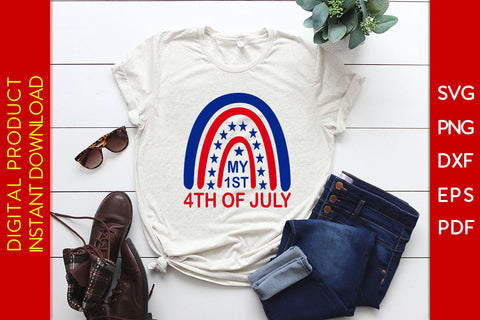 My 1st 4th Of July Rainbow 4th Of July SVG PNG PDF Cut File SVG Creativedesigntee 