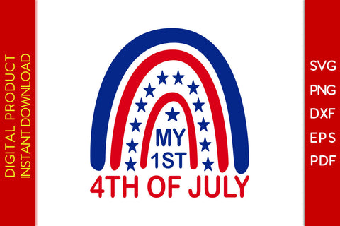 My 1st 4th Of July Rainbow 4th Of July SVG PNG PDF Cut File SVG Creativedesigntee 