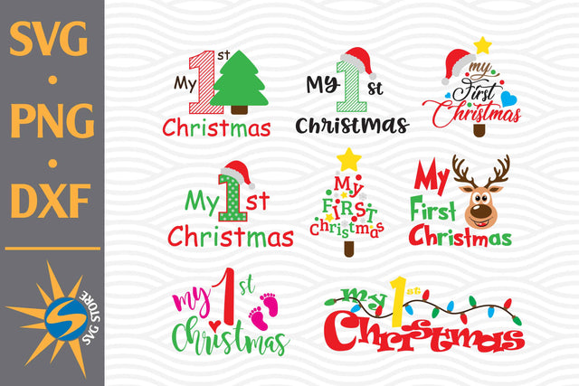 My 1st Christmas SVG, PNG, DXF Digital Files Include SVG SVGStoreShop 