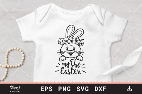 My 1st Easter SVG, Easter bunny SVG, DXF, Cricut, Silhouette SVG ClipartMuchLove 