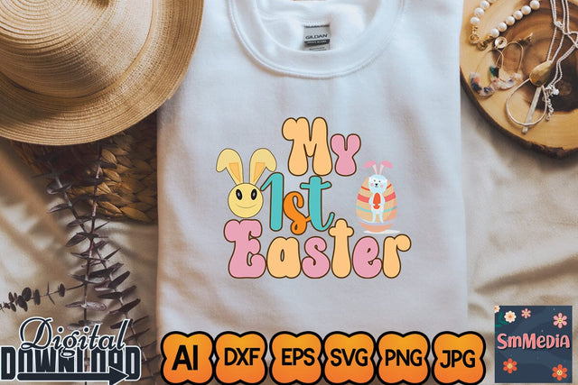 My 1st Easter,Easter quotes, Easter Bunny svg, Easter Egg svg, Easter png, Spring svg, Cut Files for Cricut SVG Newmockups 