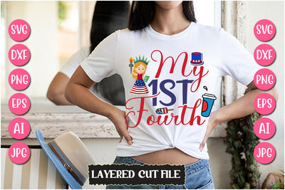 My 1st Fourth SVG Cut File SVG Newmockups 