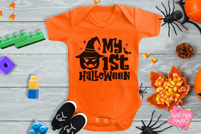 My 1st Halloween, Baby Ghost Svg, Baby Halloween Svg, Toddler Halloween Svg, Cute Halloween Svg, Baby Boy Halloween Svg, Halloween Quote SVG Craft Pixel Perfect 