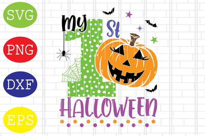 My 1st Halloween Pumpkin Svg, Spooky Svg, Cauldron Svg, Halloween Svg, Witch Svg, Ghost Svg, Png, Eps, Dxf Files SVG DigitalSvgFiles 