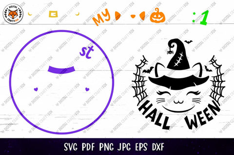 My 1st Halloween SVG, Baby First Halloween SVG, Black Cat SVG Digital Craftyfox 