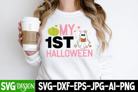 My 1st Halloween SVG Cut File, My 1st Halloween Sublimation Design, ,Halloween SVG Sublimation Design, Trick or Treat SVG SVG BlackCatsMedia 