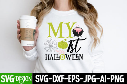 My 1st Halloween SVG Cut File, My 1st Halloween Sublimation Design, My 1st Halloween Celebration , SVG BlackCatsMedia 