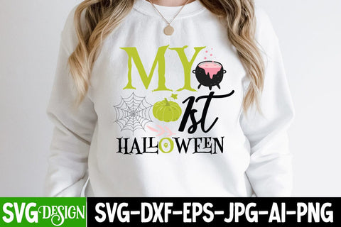 My 1st Halloween SVG Cut File, My 1st Halloween Sublimation Design, My 1st Halloween Celebration , SVG BlackCatsMedia 