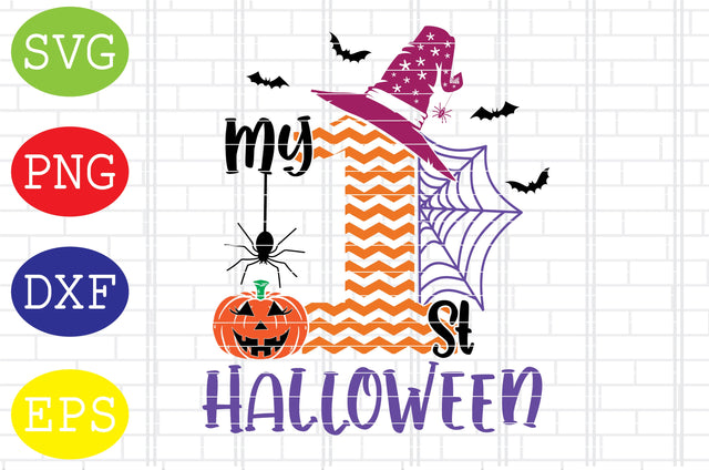 My 1st Halloween Svg, Spooky Svg, Cauldron Svg, Halloween Svg, Witch Svg, Ghost Svg, Png, Eps, Dxf Files SVG DigitalSvgFiles 