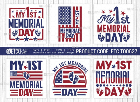 My 1st Memorial Day SVG Bundle, Happy Confederate Memorial Day Svg, Confederate Heroes Day Svg, Confederate Memorial Quote, ETC T00627 SVG ETC Craft 