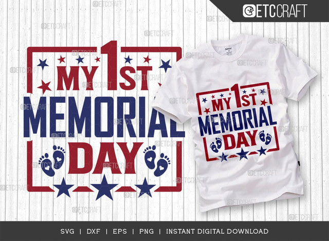 My 1st Memorial Day SVG Cut File, Happy Confederate Memorial Day Svg, Confederate Heroes Day Svg, Confederate Memorial Quote, ETC T00627 SVG ETC Craft 