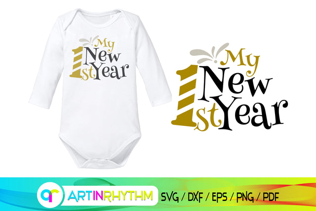 my 1st new year, happy new year svg SVG Artinrhythm shop 