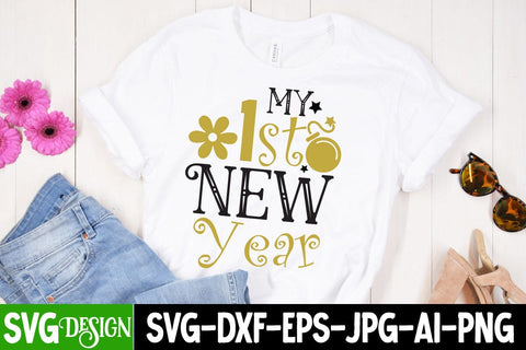 My 1st New Year SVG Cut File SVG BlackCatsMedia 