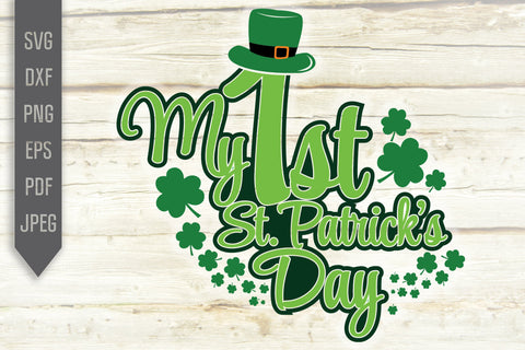 My 1st St Patrick's Day Svg. St Patricks Day Shirt Svg. St. Patrick's Day Svg. Lucky Svg. Irish Svg. Clover Svg. St Patrick's Dxf, eps, png, jpg pdf SVG Mint And Beer Creations 